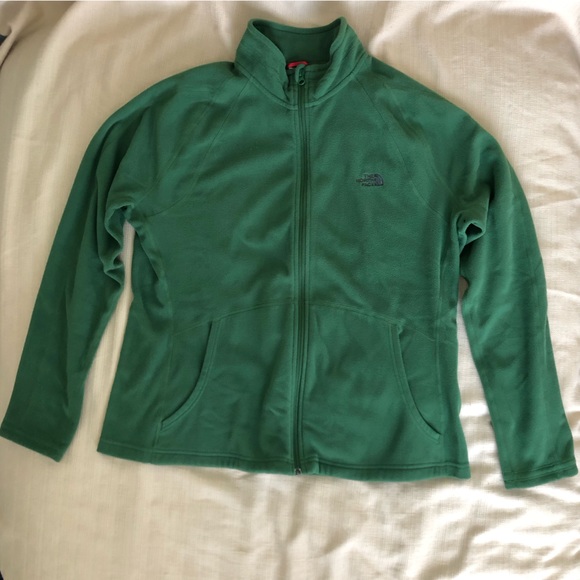 The North Face green fleece full zipper jacket Sz XXL **used-like new** - Picture 3 of 11